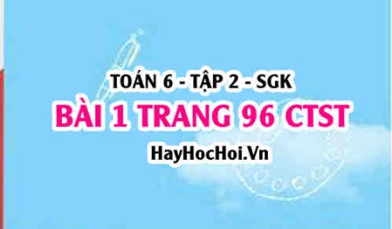 Giải bài 1 trang 96 Toán 6 Tập 2 Chân trời sáng tạo